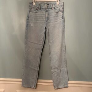 AE Stretch Super High-Waisted Straight Jean/Size 6